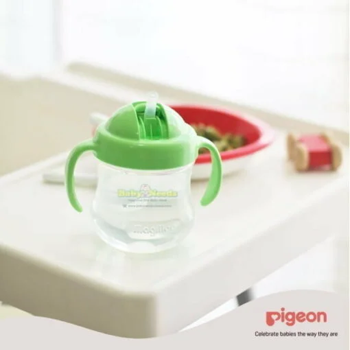 Pigeon 200ml Magmag BPA Free Leak Proof Straw Plastic Cup Pink