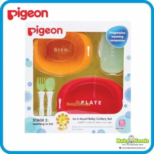 Pigeon Do-It-Myself Baby Bowl/Dish/Plate/Cutlery Set/Bib - Image 11