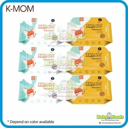 K-Mom First Wet Wipes Hand and Mouth Baby Wipes 20pcs (6pack)