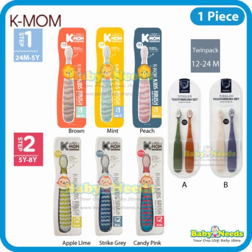 K-Mom Kids Toothbrush (12month-36month/24months-12years)