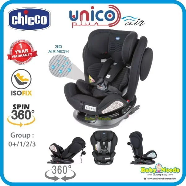 Chicco Unico Plus Air 360 Spin IsoFix Baby Car Seat ( Newborn to 12 Years old )