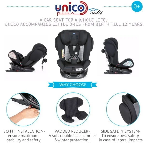 Chicco Unico Plus Air 360 Spin IsoFix Baby Car Seat ( Newborn to 12 Years old ) - Image 2