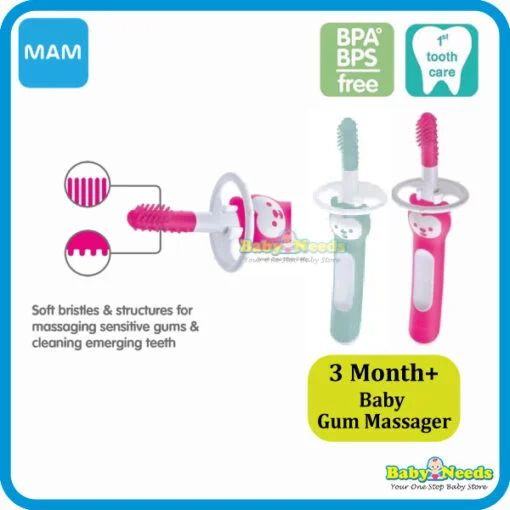 MAM Baby Gum Massager/Training Brush/Baby's Brush with Safety Shield - Image 4