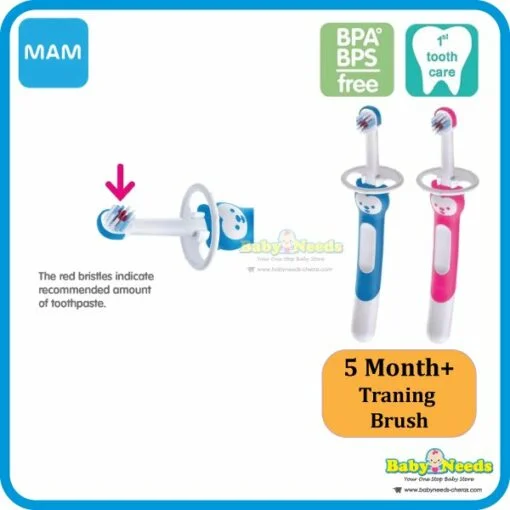 MAM Baby Gum Massager/Training Brush/Baby's Brush with Safety Shield - Image 2