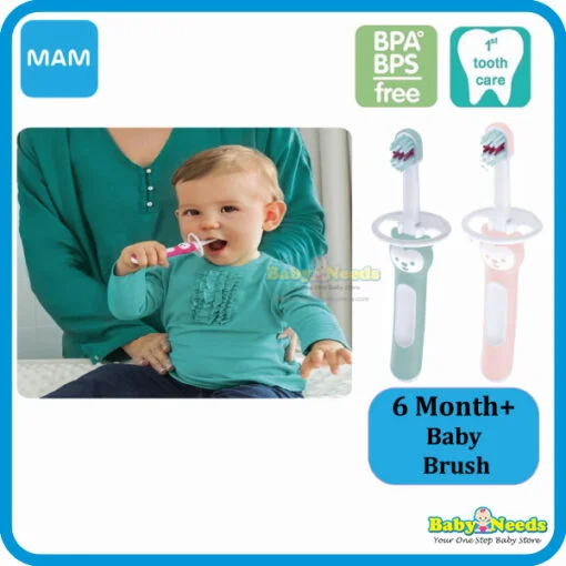 MAM Baby Gum Massager/Training Brush/Baby's Brush with Safety Shield - Image 3