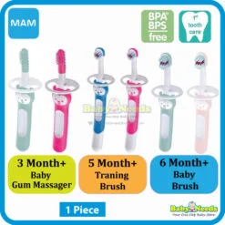 MAM Baby Gum Massager/Training Brush/Baby's Brush with Safety Shield