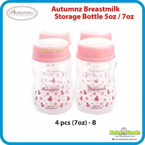 Autumnz Breastmilk Storage Bottles Wide Neck 5oz/7oz (4/8 Bottles) - Image 3