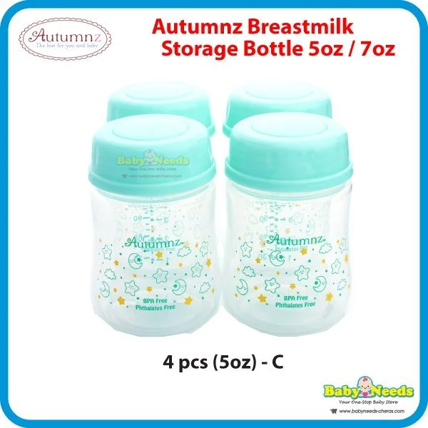 Autumnz Breastmilk Storage Bottles Wide Neck 5oz/7oz (4/8 Bottles) - Image 4