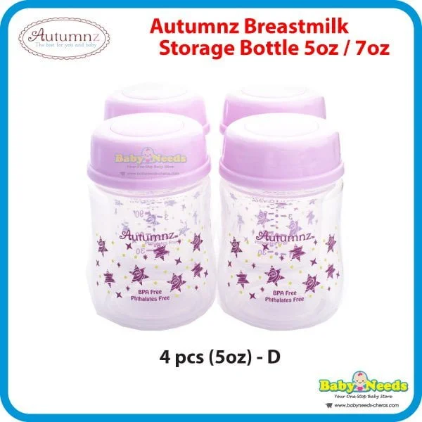 Autumnz Breastmilk Storage Bottles Wide Neck 5oz/7oz (4/8 Bottles) - Image 5