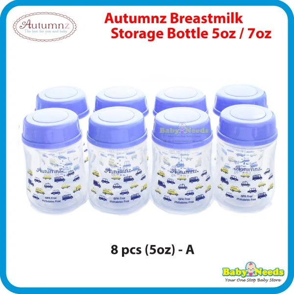 Autumnz Breastmilk Storage Bottles Wide Neck 5oz/7oz (4/8 Bottles) - Image 7