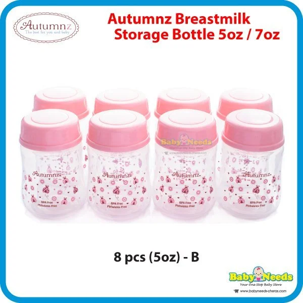 Autumnz Breastmilk Storage Bottles Wide Neck 5oz/7oz (4/8 Bottles) - Image 8