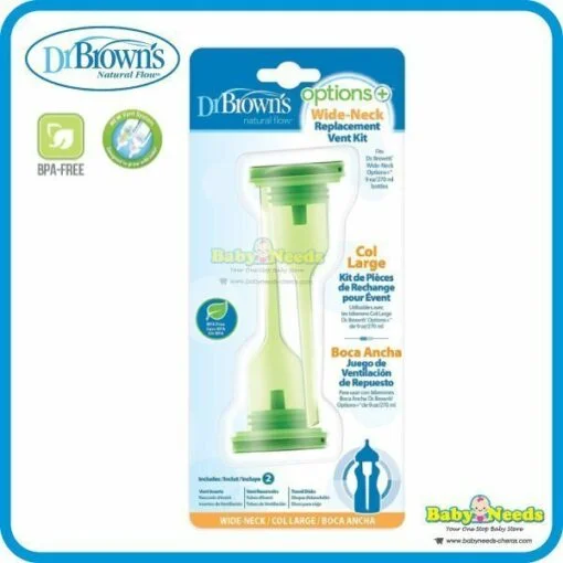 Dr Brown's Options+ Wide Neck Replacement Vent Kit ( 9oz/270ml ) [NEW Version]