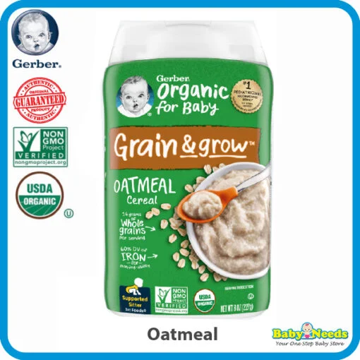 Gerber Organic Baby Cereal (Oatmeal/Rice/Oatmeal Banana/Oatmeal Millet Quinoa) - Image 2