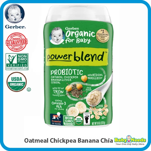 Gerber Organic Baby Cereal (Oatmeal/Rice/Oatmeal Banana/Oatmeal Millet Quinoa) - Image 5