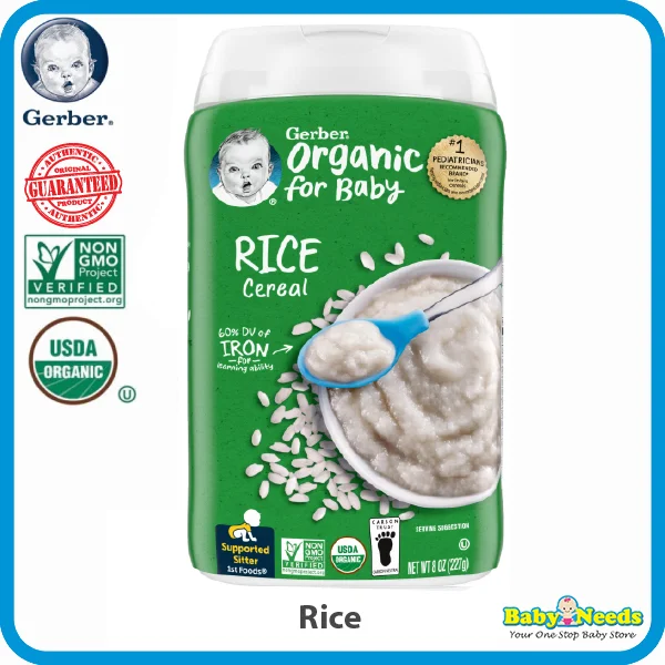 Gerber Organic Baby Cereal (Oatmeal/Rice/Oatmeal Banana/Oatmeal Millet Quinoa) - Image 4