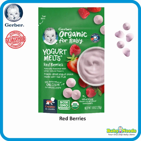 Gerber Organic Baby Yogurt Melts (Banana Strawberry/Red Berries) - Image 3