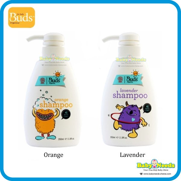 Buds Organic Shampoo for Kid 350ml (Orange/Lavender) - Baby Needs 