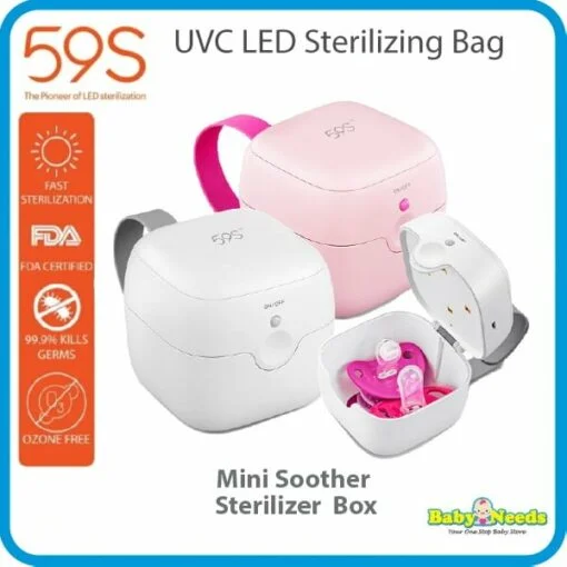 59S Feeding Bottle UVC LED Sterilizer Bag/Mini Baby Soother Pacifier Sterilizer Box - Image 8