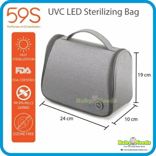 59S Feeding Bottle UVC LED Sterilizer Bag/Mini Baby Soother Pacifier Sterilizer Box - Image 3