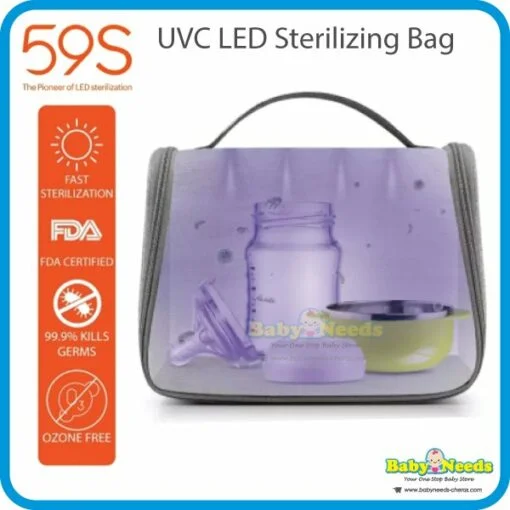 59S Feeding Bottle UVC LED Sterilizer Bag/Mini Baby Soother Pacifier Sterilizer Box - Image 2
