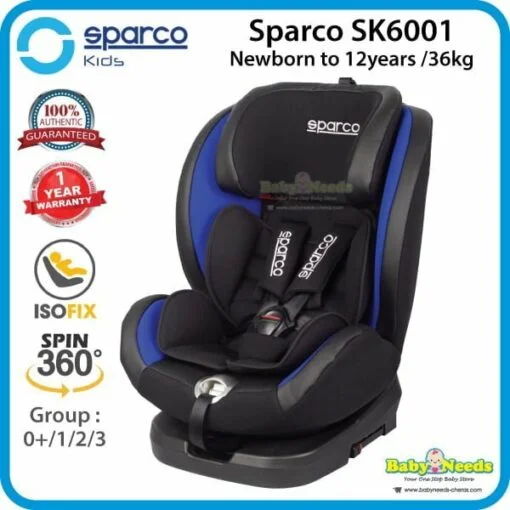 Sparco SK6001 360 Spin Isofix Car Seat (0-36kg) - Image 2