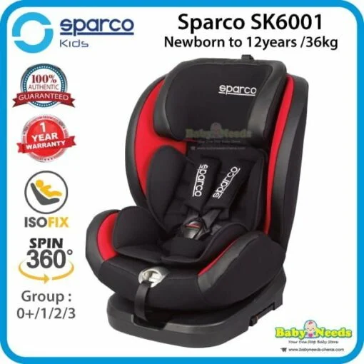 Sparco SK6001 360 Spin Isofix Car Seat (0-36kg) - Image 4