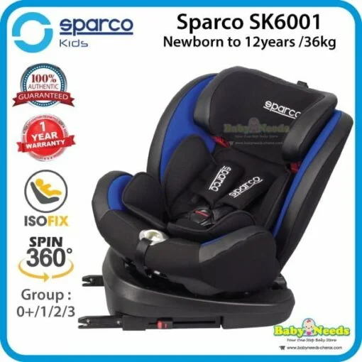Sparco SK6001 360 Spin Isofix Car Seat (0-36kg) - Image 5
