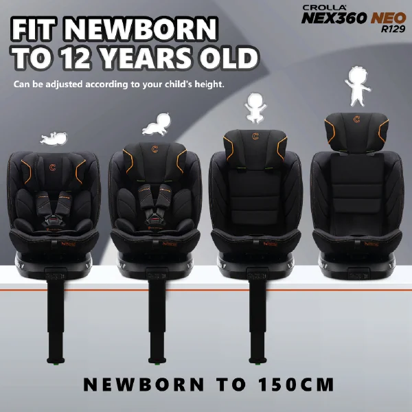 Crolla Alpha R129/Nexus/NEX360/Max Isofix Baby Car Seat/Air Carrier - Image 8