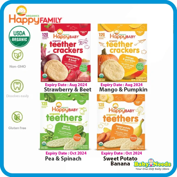 Happy Baby Gentle Teethers Organic Baby Teething Wafers
