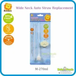 Simba PPSU Wide-Neck Bottle Straw Replacement with Complimentary Straw Brush