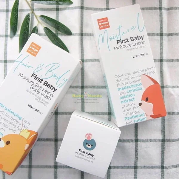 K-Mom First Baby Moisture Cream/Moisture Lotion/Gel Lotion/Moisture 2in1 Hair & Body Wash - Image 4