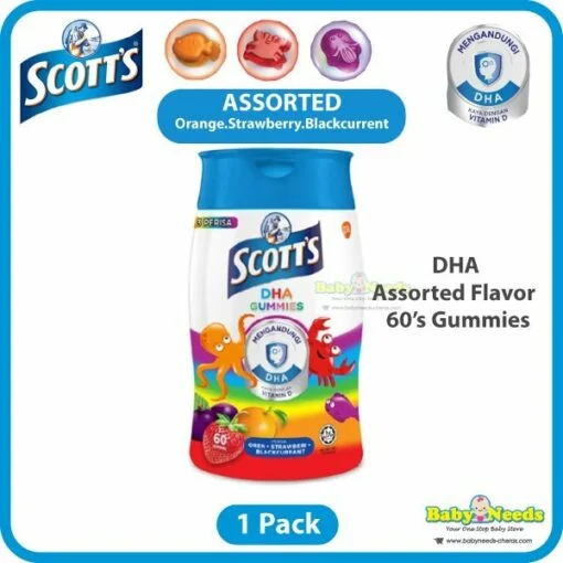 Scott's DHA/ Vitamin C/Multivitamin Chewable Gummies Assorted (60's Per Bottle/15's Pack) - Image 5