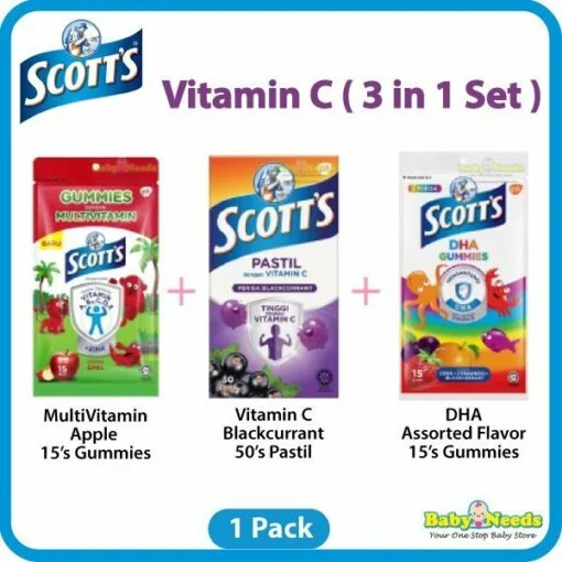 Scott's DHA/ Vitamin C/Multivitamin Chewable Gummies Assorted (60's Per Bottle/15's Pack) - Image 9