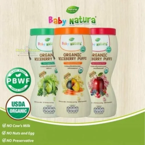 Baby Natura Organic Baby Riceberry Puffs - Image 2