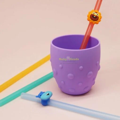 Marcus & Marcus Reusable Silicone Straw Family Set/Silicone Straw & Brush Set - Image 5