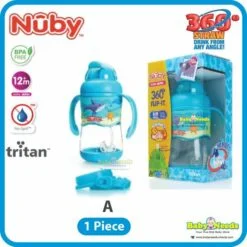 Alternative view of Nuby Tritan Flip-It With 3D Vinyl Wrap With Weighted Straw Drinking Bottle 400ml