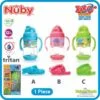 Nuby Tritan Flip-It With 3D Vinyl Wrap With Weighted Straw Drinking Bottle 400ml