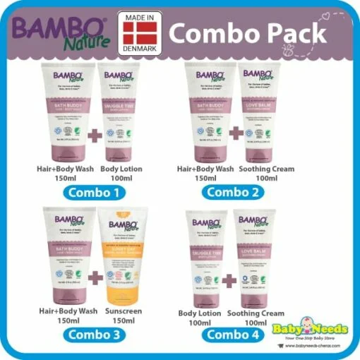Bambo Nature Dream Baby Lotion/Shampoo/Hair&Body Wash/Soothing Cream/Bath Oil/Sunscreen - Image 2