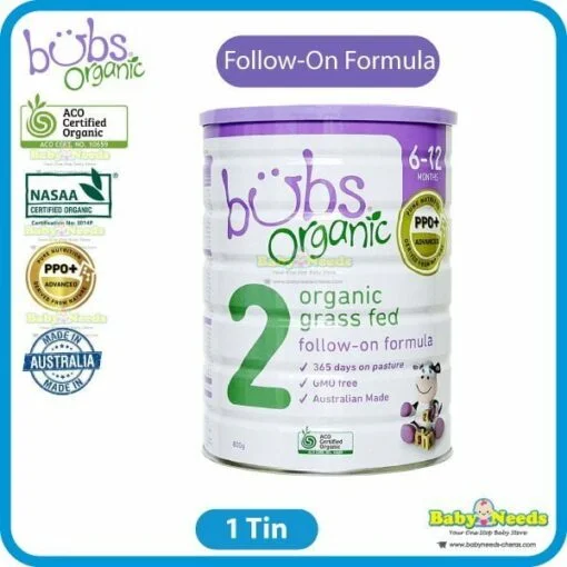 Bubs Organic Grass Fed Infant Formula Milk 800g Stage 1/Stage 2/Stage 3/Junior Nutrition - Image 3