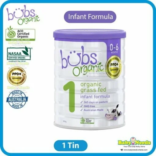 Bubs Organic Grass Fed Infant Formula Milk 800g Stage 1/Stage 2/Stage 3/Junior Nutrition - Image 2