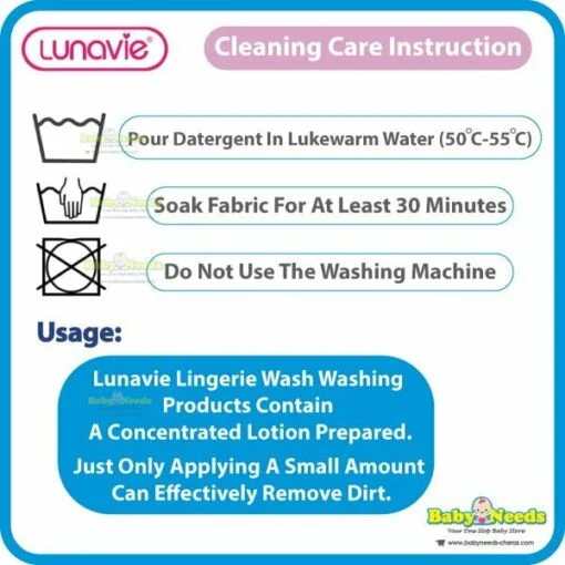 Lunavie Delicate Lingerie Laundry Wash 450ml - Image 3