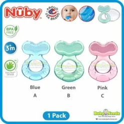 Nuby Comfort Silicone Baby Teether EEZ with Case