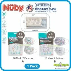 Alternative view of Nuby Dr. Talbot's Kids Face Mask 3ply 6-12Yrs & 2-5Yrs / KN95 4ply 5-12Yrs