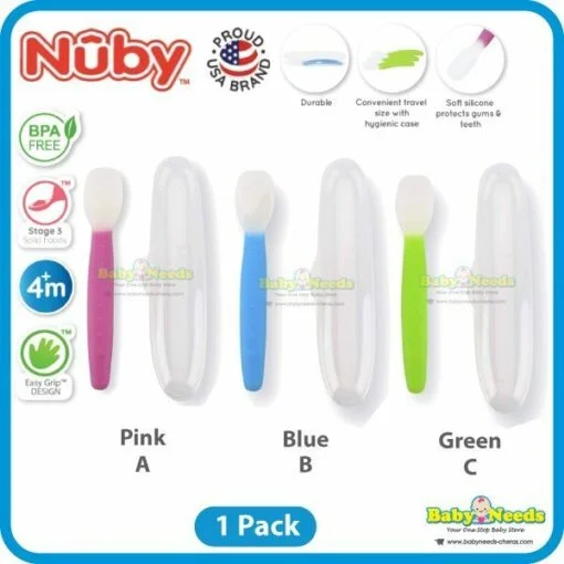 Nuby Soft Silicone Spoon With Hygienic Case - Image 2