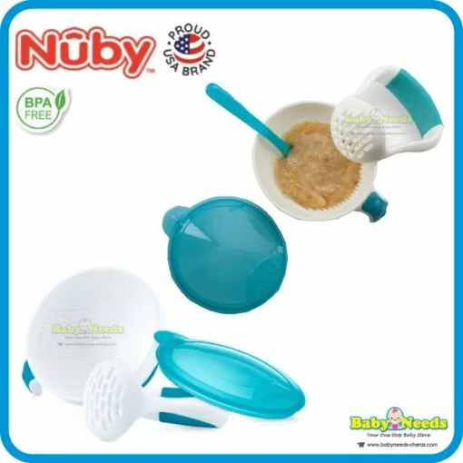 Nuby Garden Fresh Mash N Feed Bowl with Spoon and Food Masher - Image 10