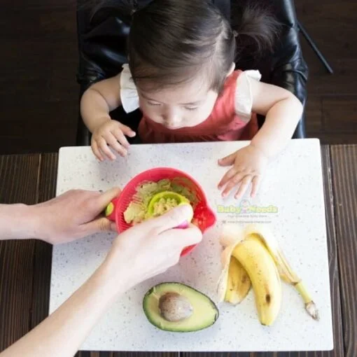 Nuby Garden Fresh Mash N Feed Bowl with Spoon and Food Masher - Image 9