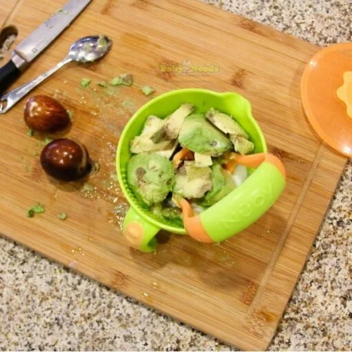 Nuby Garden Fresh Mash N Feed Bowl with Spoon and Food Masher - Image 7