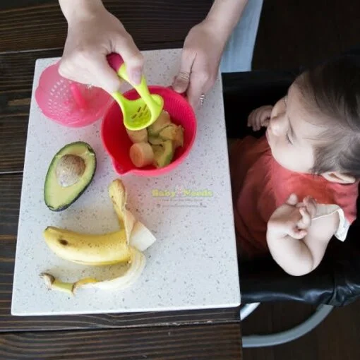 Nuby Garden Fresh Mash N Feed Bowl with Spoon and Food Masher - Image 6