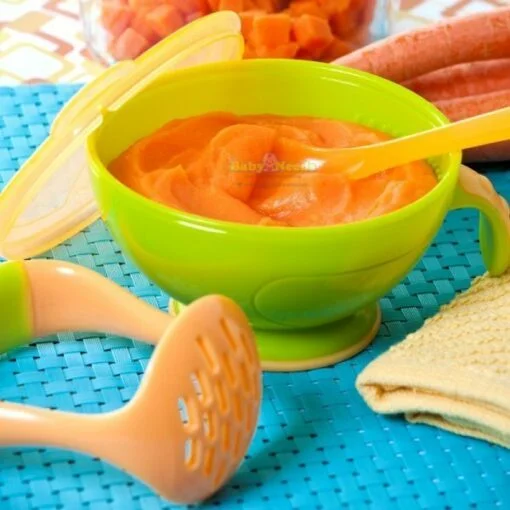 Nuby Garden Fresh Mash N Feed Bowl with Spoon and Food Masher - Image 5