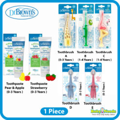 Dr Brown's Natural Baby Toothbrush/Toothpaste Fluoride-Free